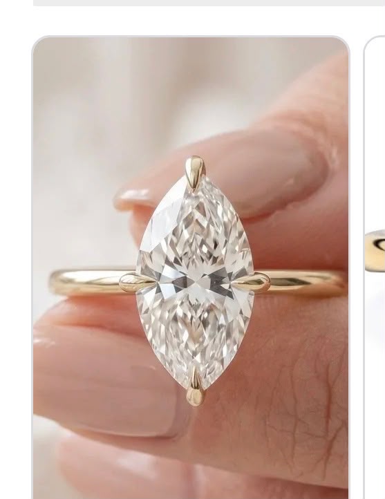 Marquise engagement ring