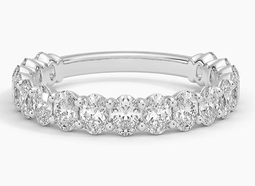 Oval anniversary band