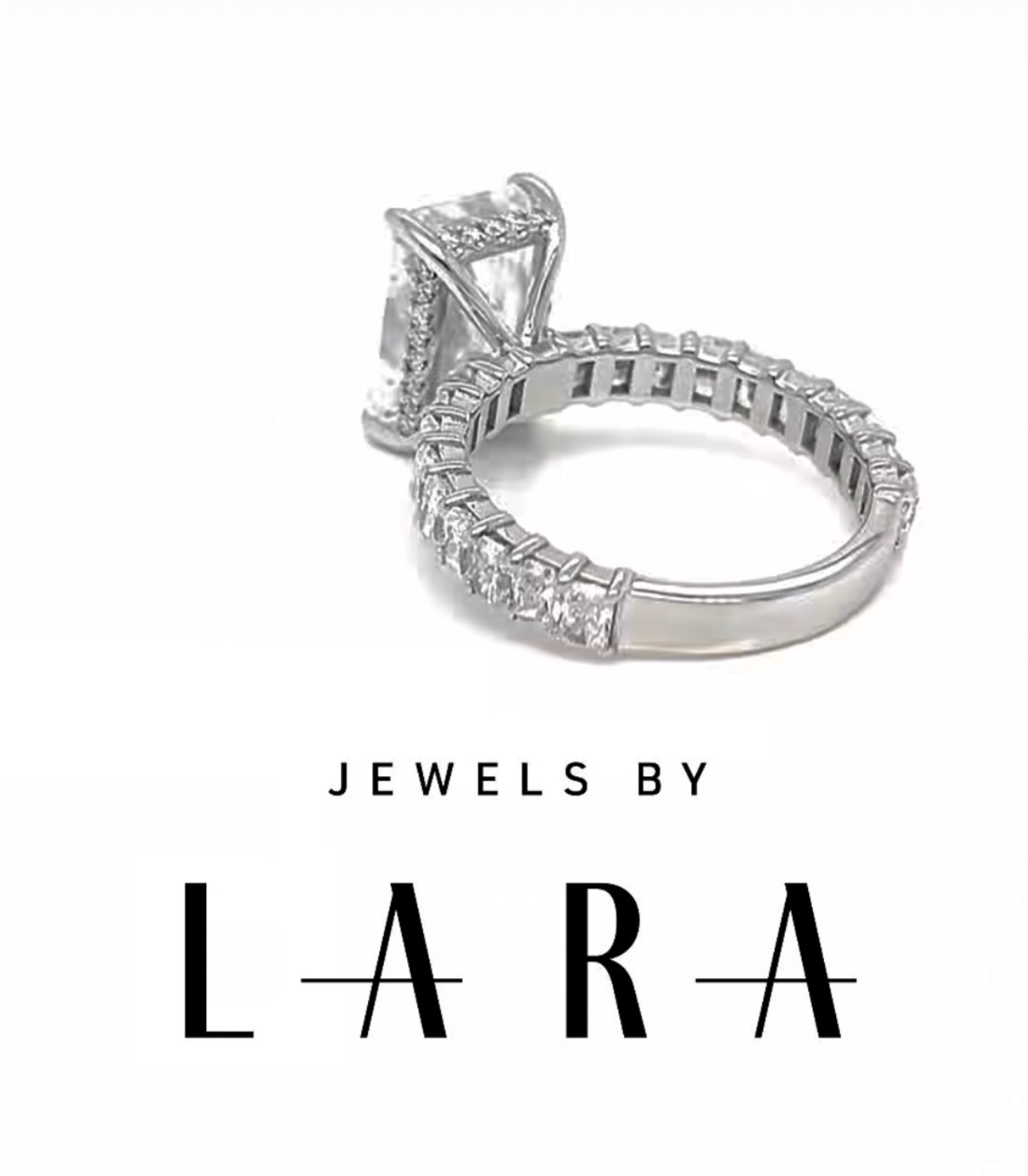 Radiant engagement ring