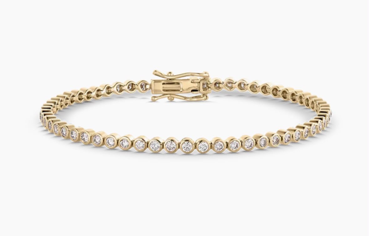 Bezel set bracelet