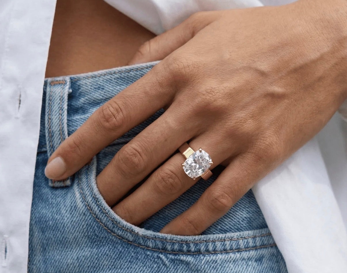 Cushion engagement ring