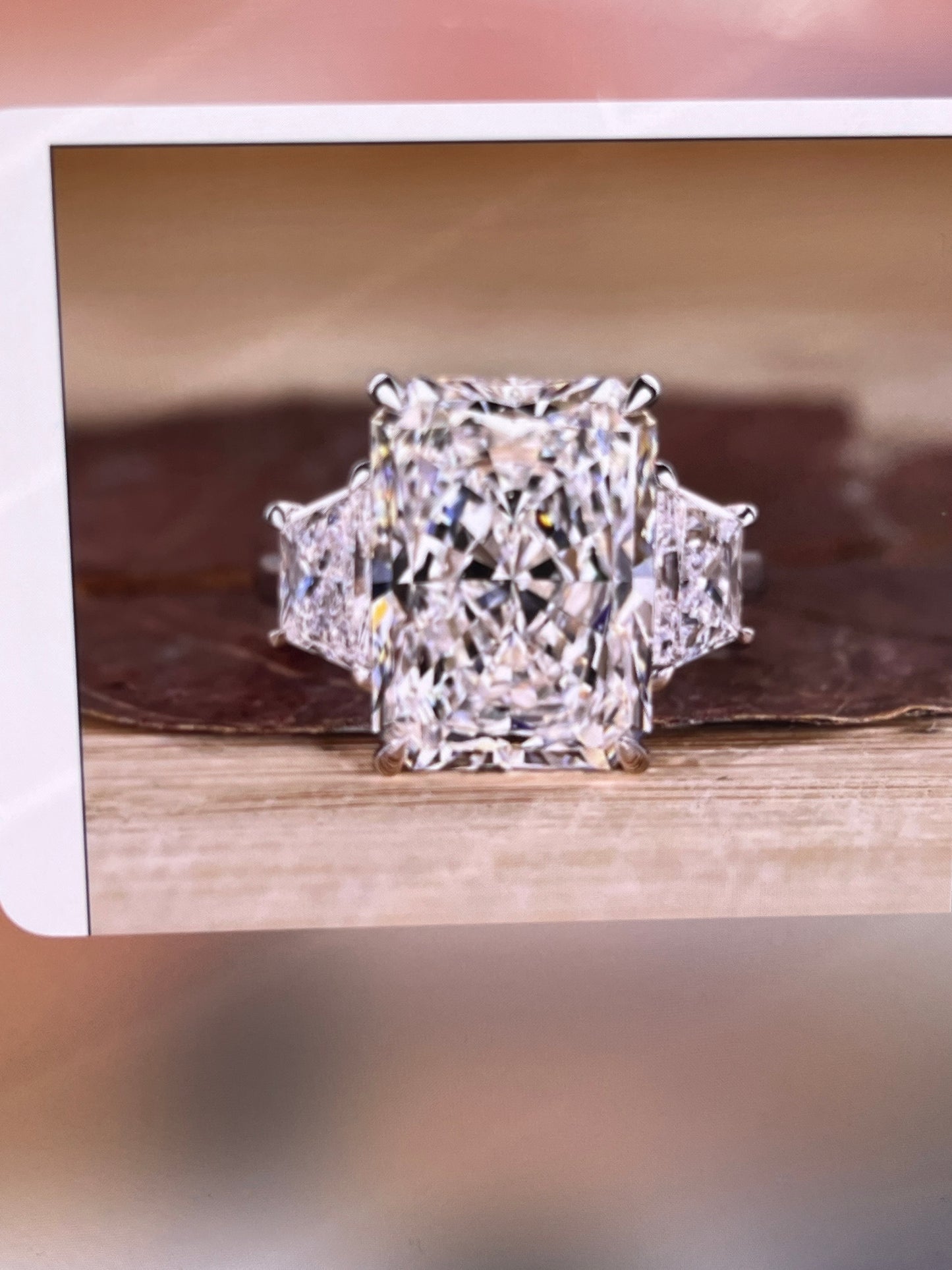 Radiant diamond ring Upgrade