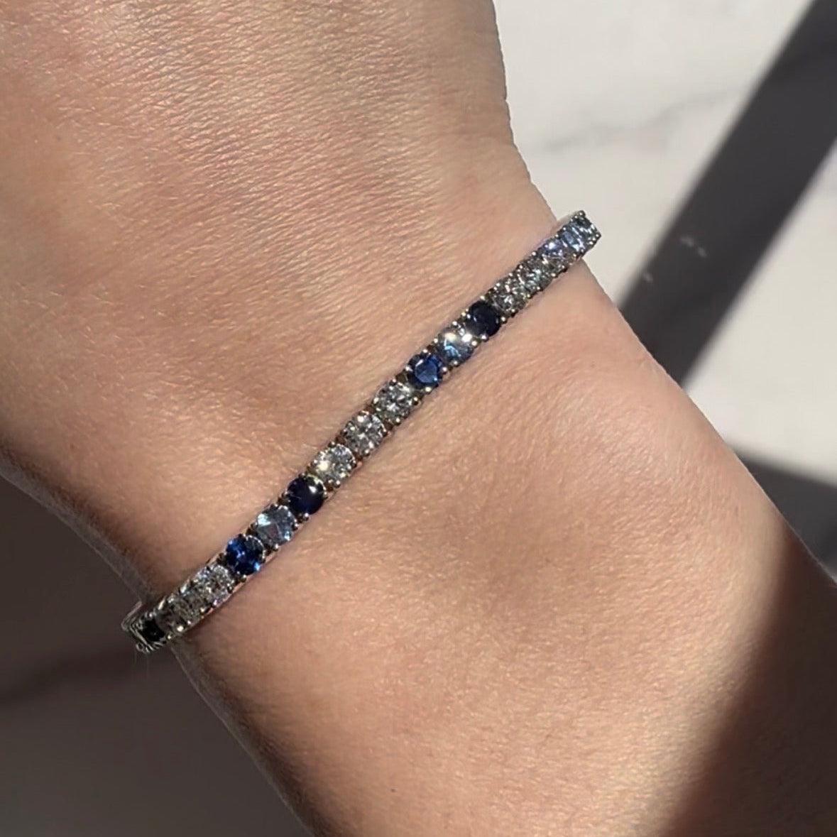 The Ombré Sapphire Tennis Bracelet