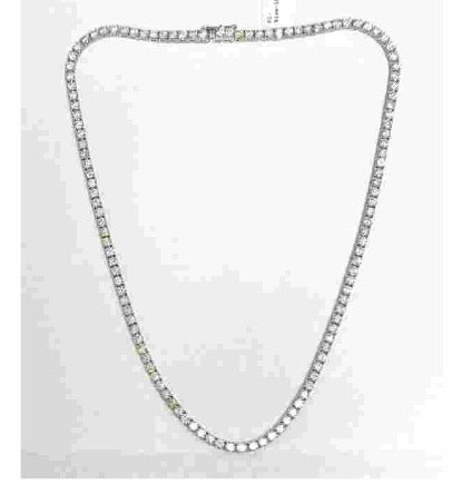 Natural diamond tennis necklace