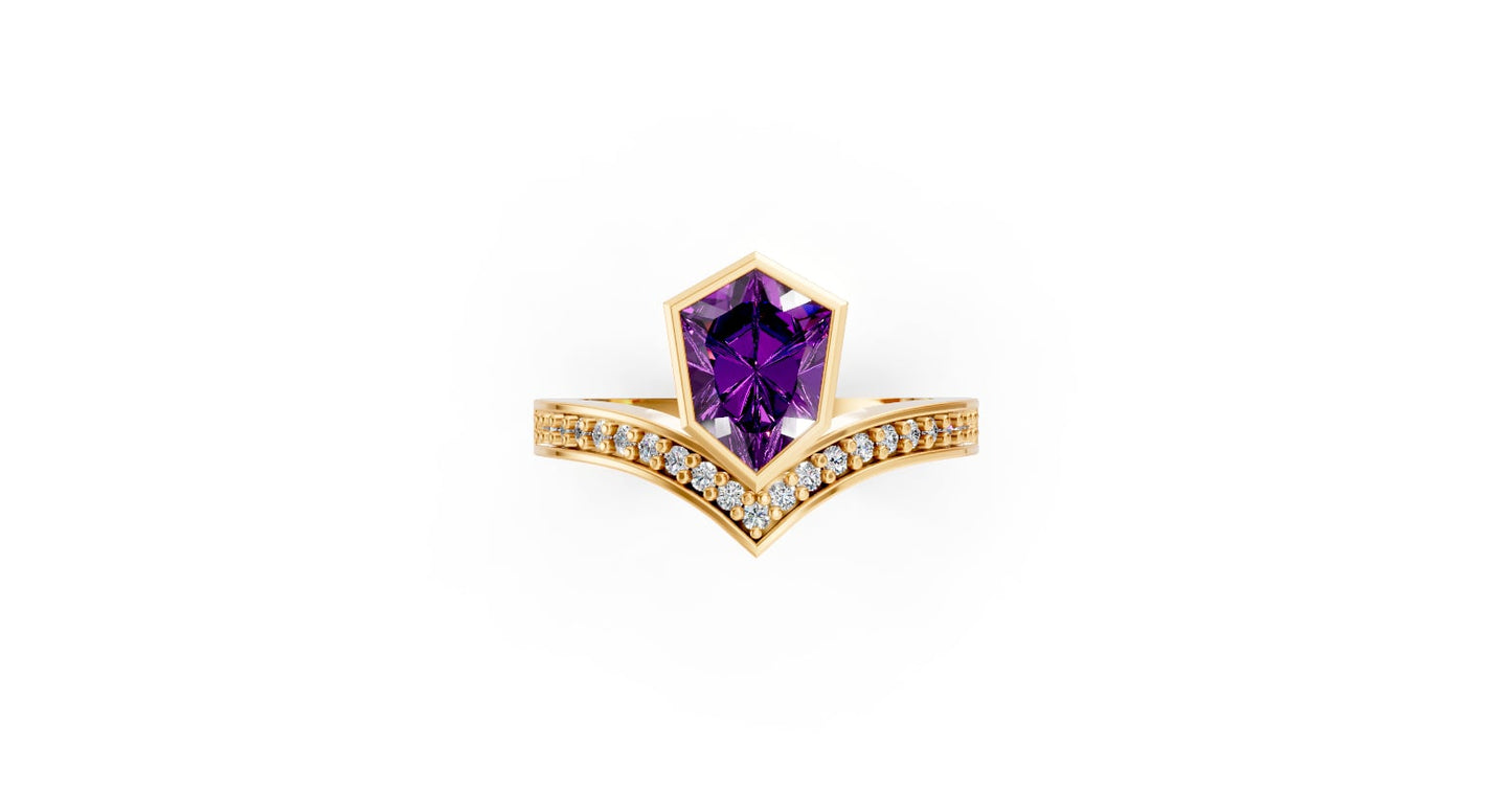 Custom amethyst ring (balance)