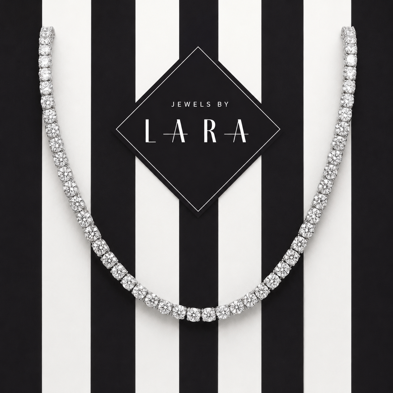 The Ashley Birthstone tennis necklace