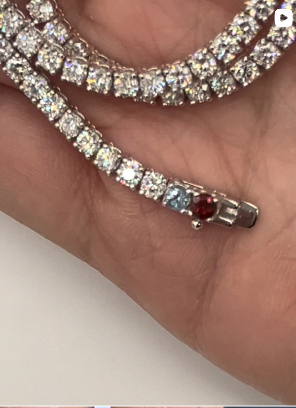 Birthstone tennis necklace