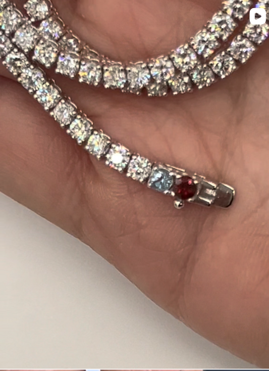The Ashley Birthstone tennis necklace
