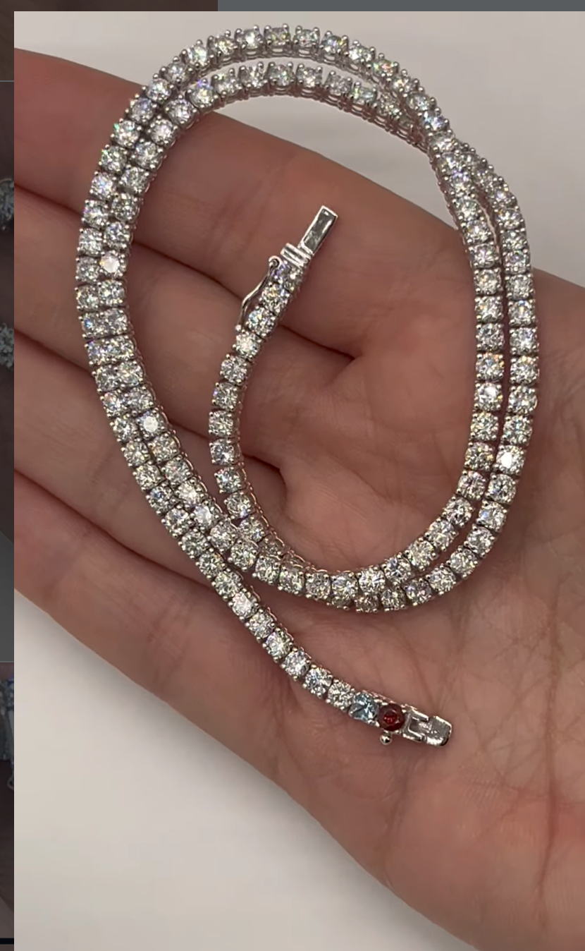 Birthstone tennis necklace